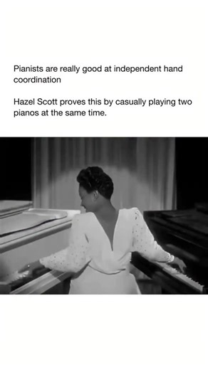 BACKSTAGE on Instagram: "Madden Skill Level = All Pro Via @top.music.songs Hazel Scott, a classically trained pianist and jazz virtuoso, appeared in a scene where she played two pianos at the same time in the film The Heat’s On (1943). Instead of performing a simple trick, she treated both instruments as one connected musical idea. Even though playing one piano already requires intense focus, she instantly understood how to divide the music between both keyboards. Her hands moved independently, 