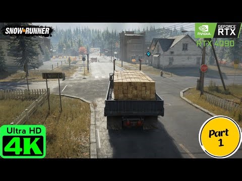 SnowRunner: Ultra-Realistic 4K Gameplay on RTX4090 | Building the Bridge - Part 1