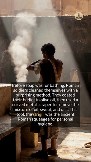 92K views · 780 reactions | Instead of soap, ancient Romans cleaned themselves with olive oil and a metal scraper. #ancienthistory #archaeology #didyouknow | Ancient Revealed | Facebook