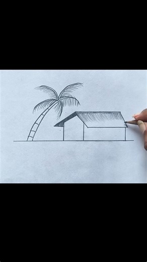 home scenary drawing ✅ sweet home tutorial #shorts #short