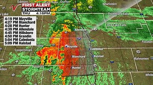 7.1K views · 14 reactions | Radar Update... At 4:15 pm, storms are pushing into the I-29 corridor. Damaging straight line wind and hail the main threats. | Valley News Live | Facebook