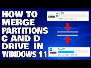 How To Merge Partitions | Merge Your C Drive and D Drive in Windows 11