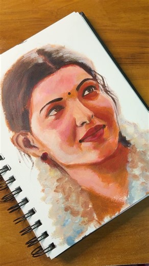 Acrylic portrait painting #shorts #portrait #painting #aishwarya