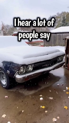 1968 Chevelle COLD start #diy #chevy #automobile #howto #cold #shorts #car #easy #mechanic #snow | Can Fixit Garage