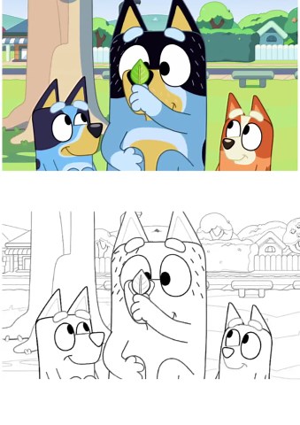 Bluey Inspired Coloring Pages Bundle – Printable Cartoon Dog Coloring Book (instant Download) - Etsy