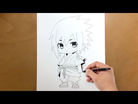 How To Draw Chibi Sasuke Uchiha from Naruto step by step || Easy anime drawing