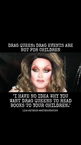 Drag Queen tranny says this to parents: "Every parent who is taking their children to these drag “shows"; Something is truly wrong with you; it is filth in those shows; lots of sex & drugs backstage"