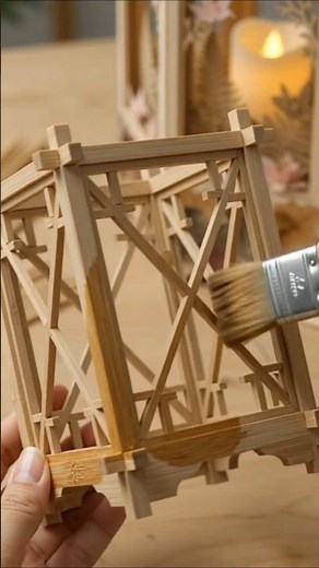 Bamboo Skewers to Luxury Lantern/Easy DIY Home Decor That Looks Expensive #bamboobasket