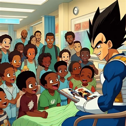 Vegeta Reading to Children | Anime Central
