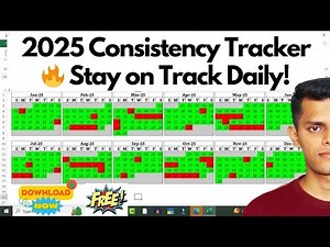 2025 Excel Consistency Tracker | Turn Calendar Green or Red with VBA!