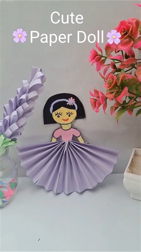Cute paper doll tutorial 💖|| how to make paper doll || #craft #papercraft #paperdoll