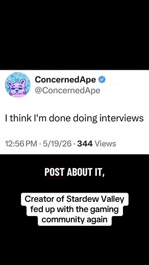 You guys broke him again. Stop breaking the ape 😭😭 #stardewvalley #fyp #news #gaming