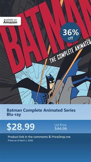 Batman Complete Animated Series Blu-ray 36% OFF $28.99 2026