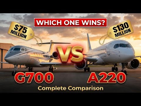Gulfstream G700 vs Airbus A220: $75M vs $130M - Which Private Jet Wins? | Ultimate Comparison