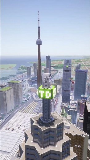 Soaring Through the Skies of Minecraft Building Toronto!