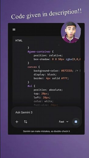 Create 2D/3D Game with AI in 30 Seconds 🤯 | No Coding Needed! #shorts