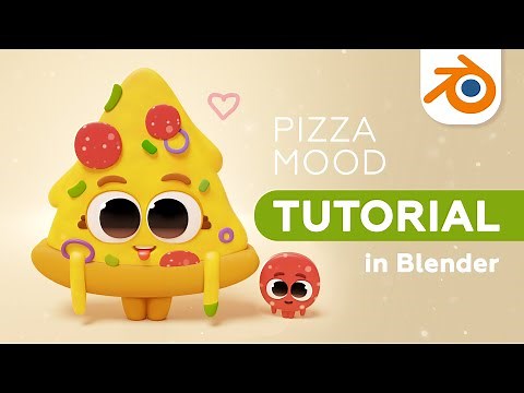 3D Pizza Character Modeling | Blender Tutorial for Beginners [RealTime]