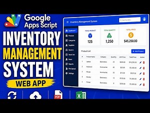 Google Apps Script Inventory Management System WebApp | Full CRUD + File Upload + PDF & Excel Export