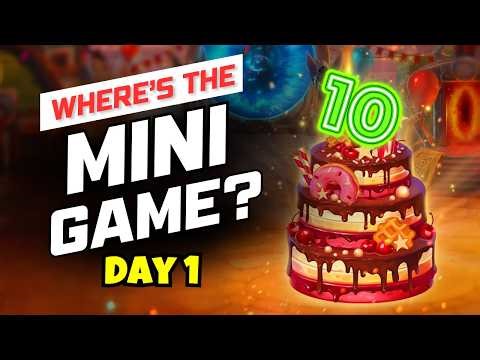 Day 1 Mini Games FOUND! | Happy Birthday Hero Wars