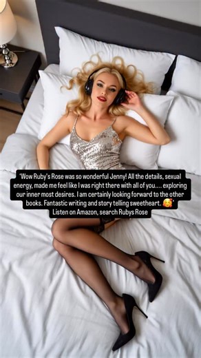‘Wow Ruby’s Rose was so wonderful Jenny! All the details, sexual energy, made me feel like I was right there with all of you.... exploring our inner most desires. I am certainly looking forward to the other books. Fantastic writing and story telling sweetheart. 🥰’ Listen on Amazon, search Rubys Rose | Jenny Raven Author