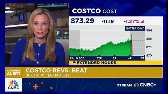 Costco posts quarterly beat on revenue and earnings