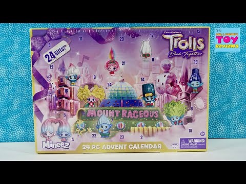 Trolls Mineez Band Together Advent Calendar Figure Unboxing Review