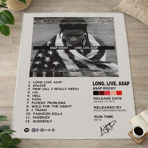 ASAP Rocky Long Live ASAP Album Cover Rug, Hip Hop Studio Mat - Etsy Canada