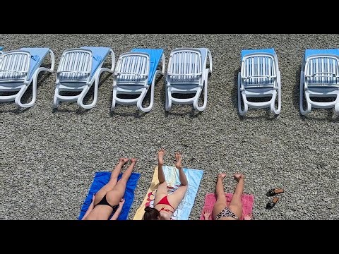 ОБЗОР ВСЕХ ПЛЯЖЕЙ В ЯЛТЕ. БЕСПЛАТНЫЕ ЛЕЖАКИ И НОЧНЫЕ КЛУБЫ В ЯЛТЕ. Пляж "Изумрудный". Крым сегодня