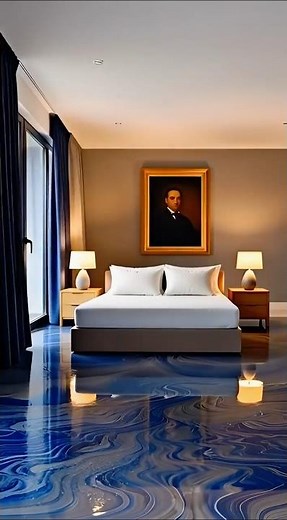 Insane Blue Marble Epoxy Floor Makeover! 😱 | Satisfying Room Transformation