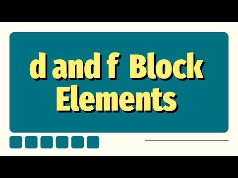d and f block elements PYQ