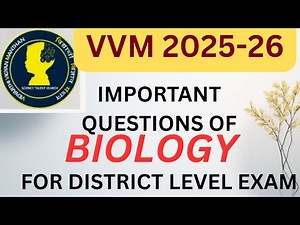 Important questions of Biology for Vidyarthi Vigyan Manthan district level exam preparation #vvm2025