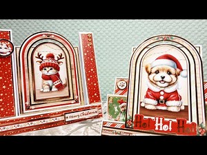 Cardmaking with Hunkydory Crafts Christmas Cuties Card topper pad - A Pawsome Christmas