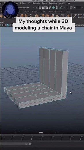 Chair 3D Model in Maya