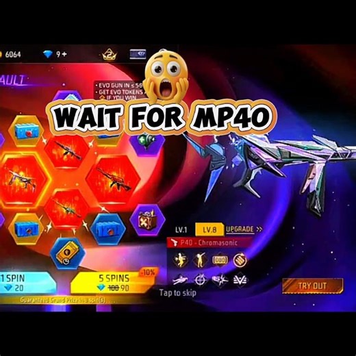 mp40 evo 🗿 #spin #freefire #luckroyalfreefire