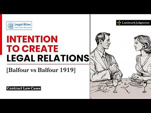 Balfour vs Balfour 1919 | Intention to Create Legal Relations | Legal Bites Academy #contractlaw