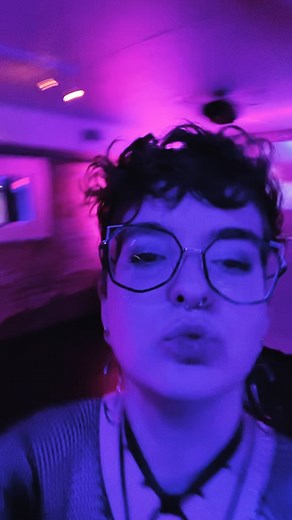 Kal McRaven on Instagram: "Pink purple blue… hmmm - - #club #party #vlog #fun #shorthair #alt"