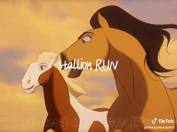 Amazing Spirit Edit Featuring a Running Stallion