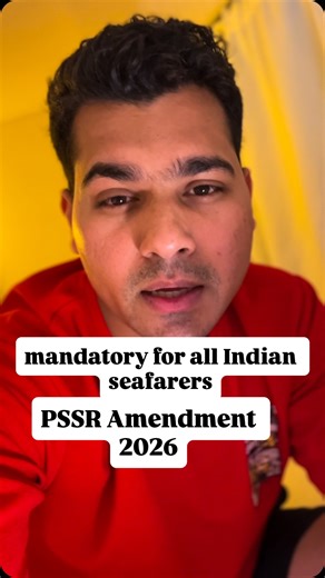 Yes, the PSSR amendment 2026 DGShipping course is mandatory for all the Indian seafarers. How to complete the PSSR amendment 2026? #stcw #pssr #dgshipping | Pranay Loliencar