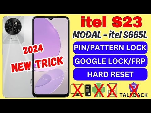 itel S23 (S665L) Pattern/Pin/Password unlock | without pc | Frp Baypass itel S23 (S665L)without Pc