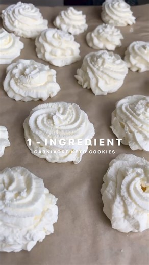 LIKE COMMENT “carnivore” if you want to make these easy peasy 1 ingredient whipped cream cookies! Follow @lilsipper for more better-for-you recipes✌🏼 - Carnivore - Keto - ZERO carbs - ZERO sugar - Diabetic and SIBO friendly IDEAS TO USE THESE: - Just eat them! (so good!) - Top your coffee - Top your pies / brownies - Top your waffles / pancakes HOW TO STORE THEM: Once frozen, remove from parchment paper and place them all in a freezer bag and store in the freezer. Don’t worry, they will not sti