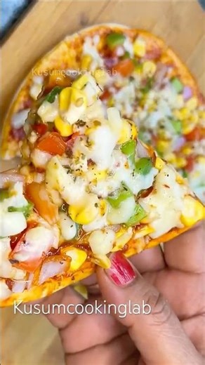 Is Pizza Unhealthy? 🍕 | Homemade Veg Pizza Recipe in Kadhai #shorts #pizzarecipe