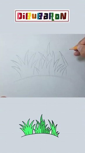 How to draw grass step by step | Easy drawing | Quick draw