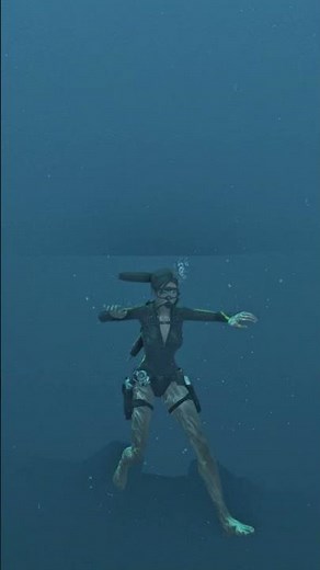 Lara Croft swimming - Tomb Raider Underworld