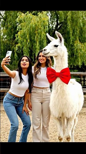 Llama's Epic Christmas Spit Prank! 🎁 Llama Selfie Gone WRONG! 😂
