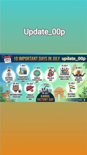 important days in July 🔥🔥💯💯 #education