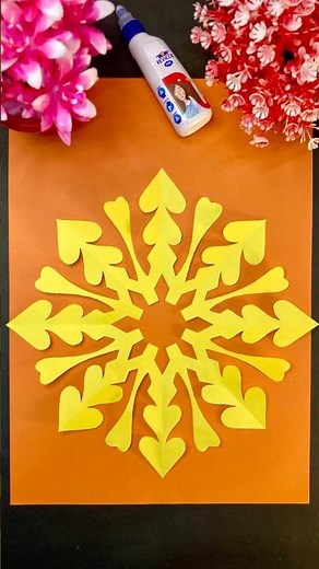 How to Make a Beautiful Heart Snowflake | Easy Paper Craft Tutorial #snowflakedesign