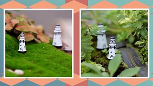 Mipcase 30 Pcs Mini Lighthouse Decor, Resin Lighthouse Outdoor Decor Micro Craft Statue for Landscape Decoration