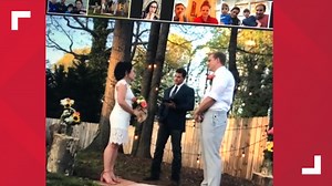 'We just wanted to get married!' Zoom wedding allows friends and family to watch bride and groom say, 'I do.'