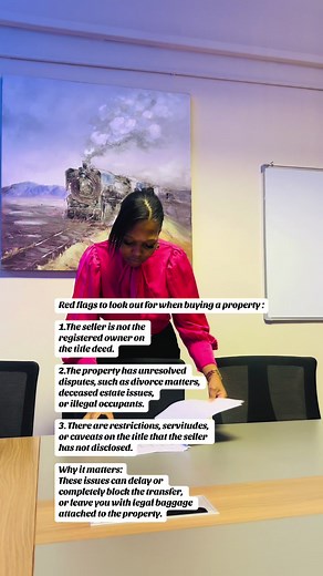 Solution: Before signing an offer, request: A Deeds Office search, or A Windeed property report to confirm ownership, restrictions, servitudes, and any caveats registered over the property. #firsttimebuyer #propertybuyer #conveyancers #attorneysoftiktok #conveyancing