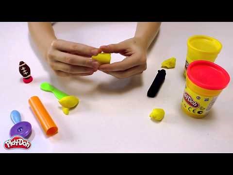 Tutoriel : fabriquer un ballon de rugby et une coupe en pâte à modeler (Hellokids)